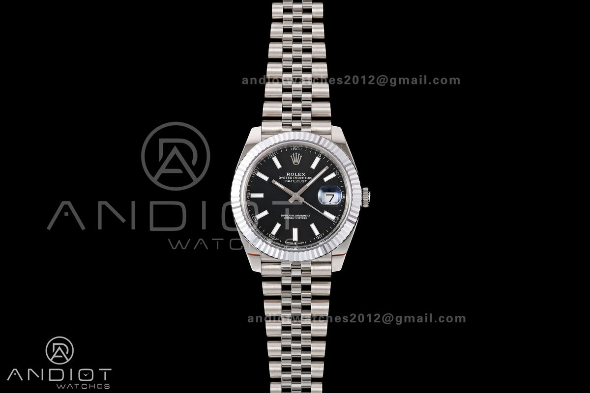 DateJust 41 126334 904L SS RGF 1:1 Best Edition Black Dial on Jubilee Bracelet JH3235 (Free Sprung)